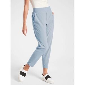 NWOT Athleta Brooklyn Ankle Pant Women's Size 2P Light Blue Stretch Athleisure